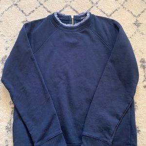 J Crew ruffle trim sweater